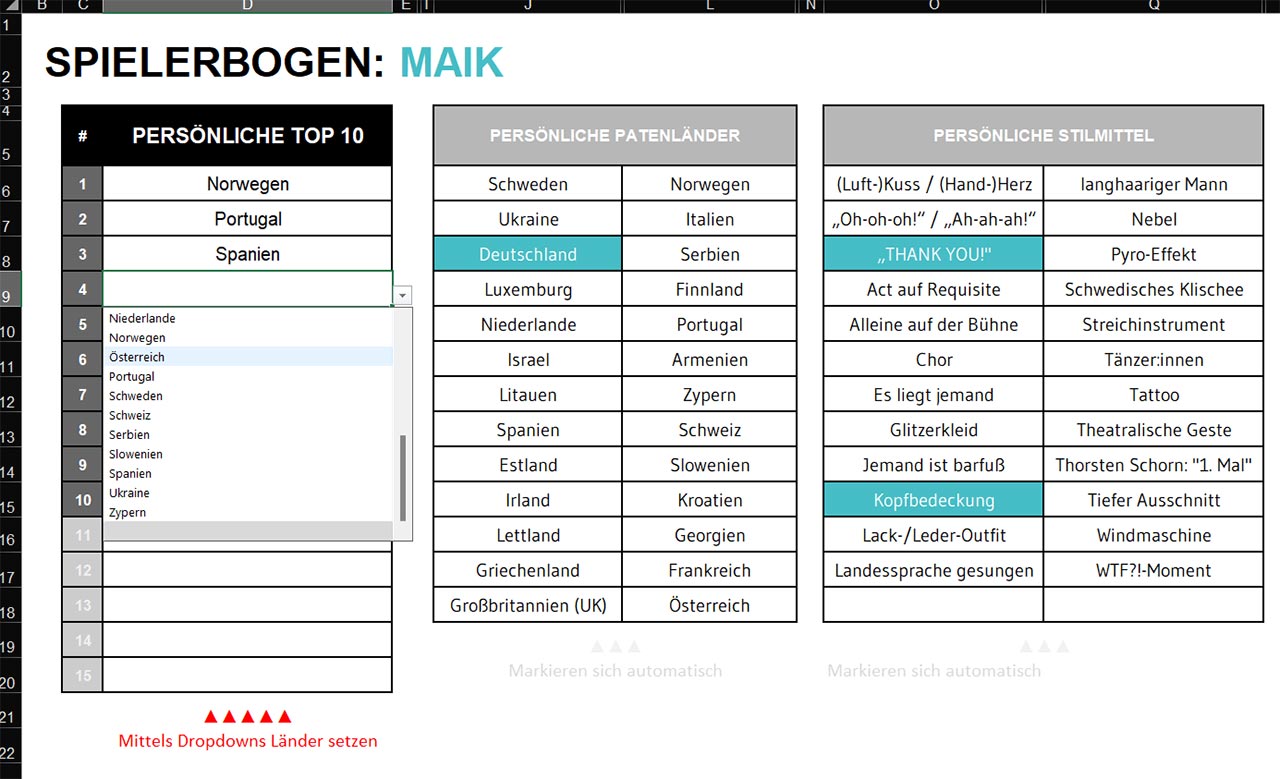 ESC-Trinkspiel 2025 zum Eurovision Song Contest in Basel ESC-Excel-Tabelle_How-to_04 