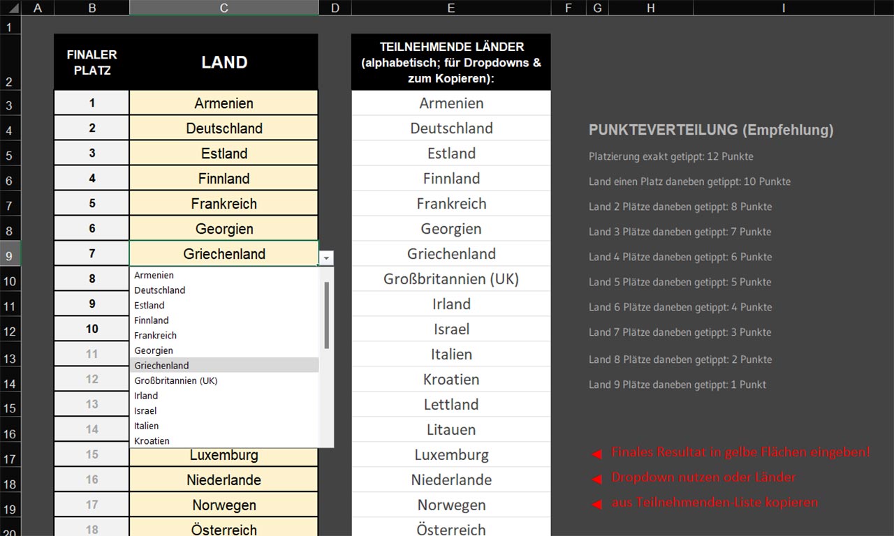 ESC-Trinkspiel 2025 zum Eurovision Song Contest in Basel ESC-Excel-Tabelle_How-to_05 