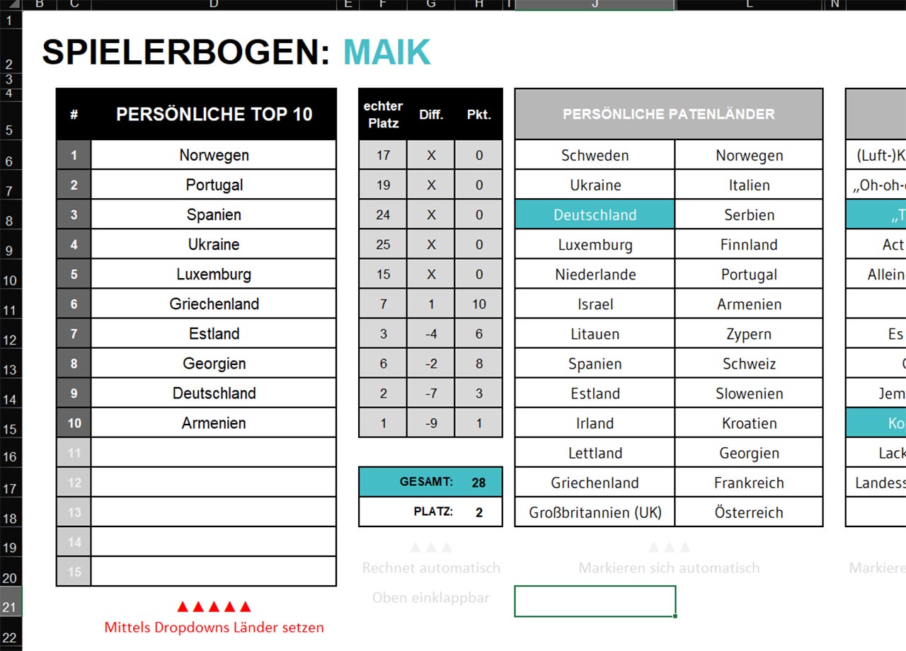 ESC-Trinkspiel 2025 zum Eurovision Song Contest in Basel ESC-Excel-Tabelle_How-to_06 