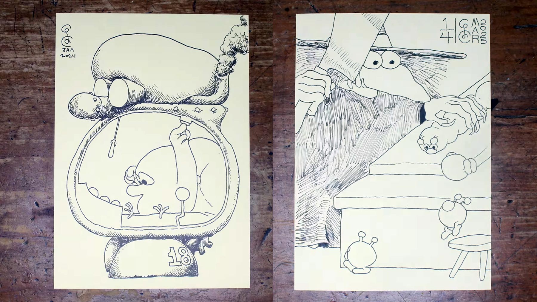 Gezeichnete Loops von Felix Colgrave