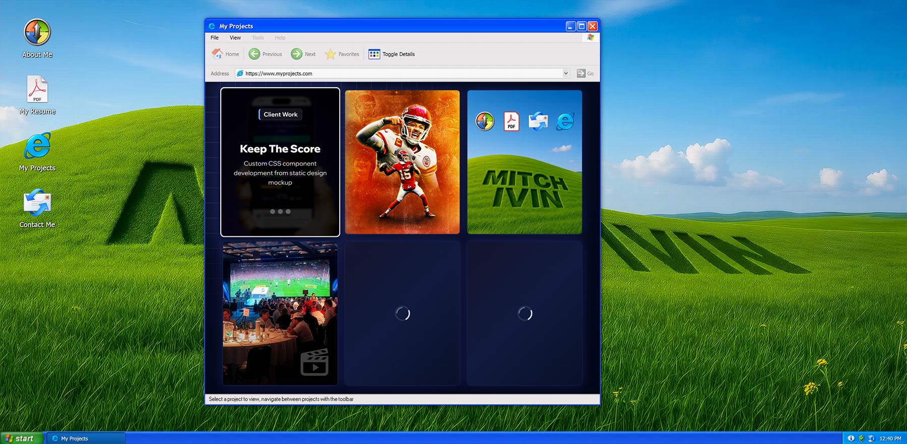Portfolio von Grafik-Designer sieht wie Windows XP aus MitchIvin-XP-portfolio-windows-design-02 
