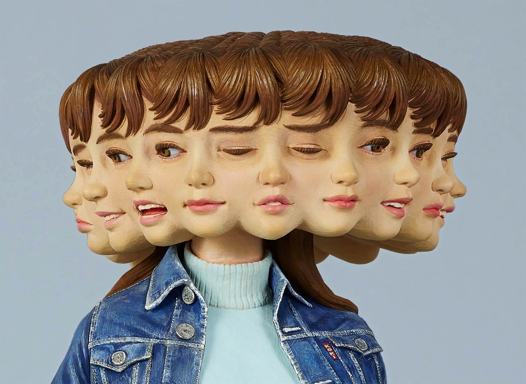 Skulpturen mit mehreren Köpfen von Yoshitoshi Kanemaki