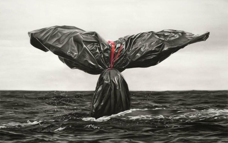 Müllsackwalflosse & weitere Kunst von Murmure