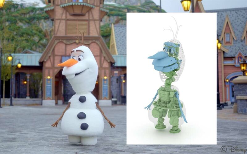 So funktioniert der Olaf-Roboter im Disneyland