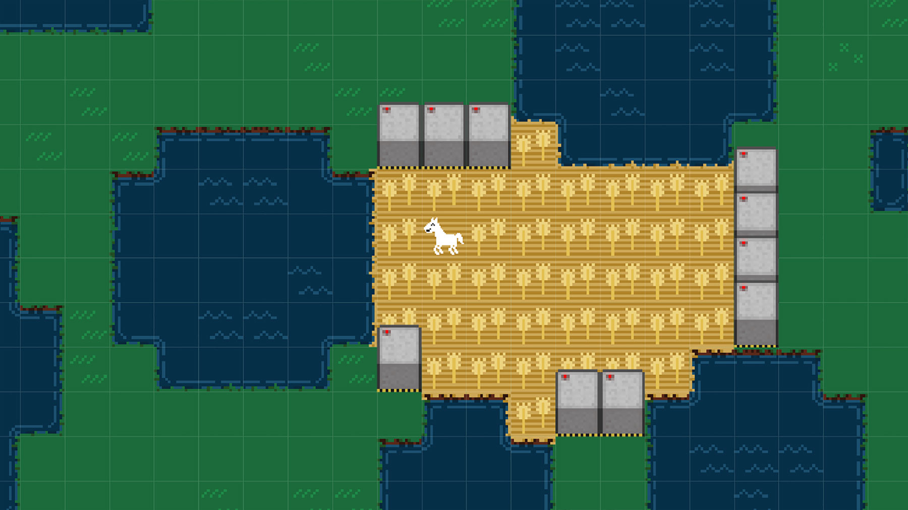 Beim Spiel "Enclose.Horse" muss man ein Pferd so weiträumig wie möglich einzäunen Enclose-Horse-Webbrowser-Game-01 