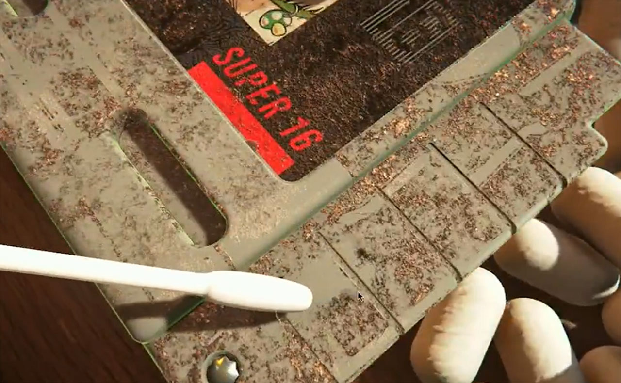 Spiel, in dem man alte Videospiel-Hardware reinigt Cozy-Game-Restoration-spiel-trailer