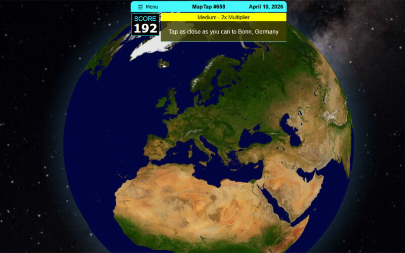 „MapTap“ ist ein tägliches „Wo liegt was?“-Geografie-Ratespiel