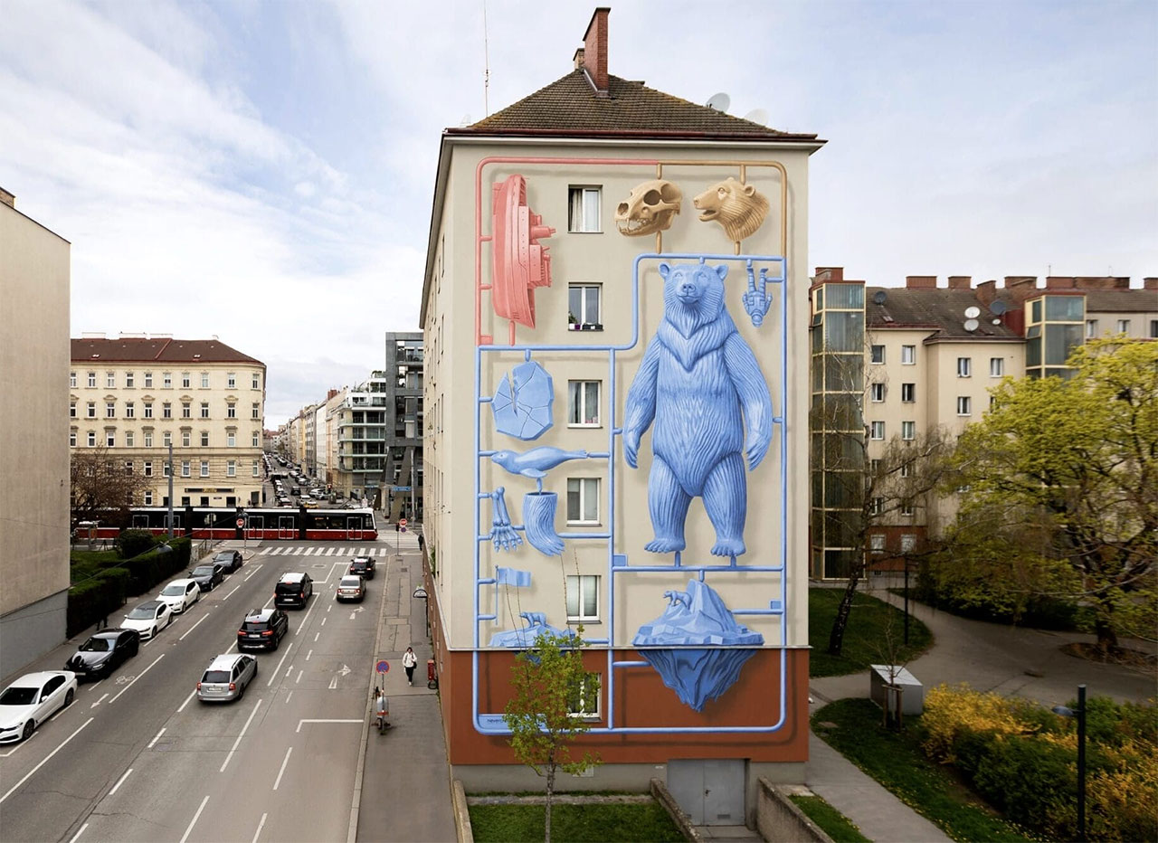 Neue Natur-Murals von NEVERCREW NEVERCREW-Street-Art-Mural-Souvenir-Wien 