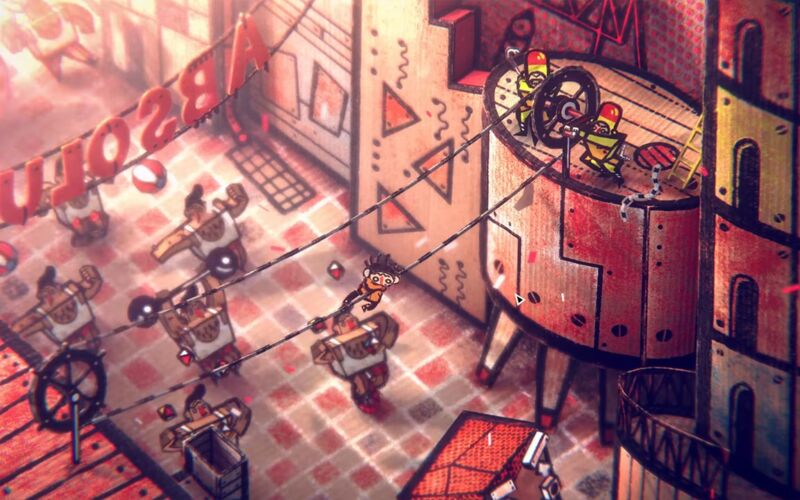 „Phonopolis“ ist ein handgezeichnetes Abenteuer-Spiel aus Pappe