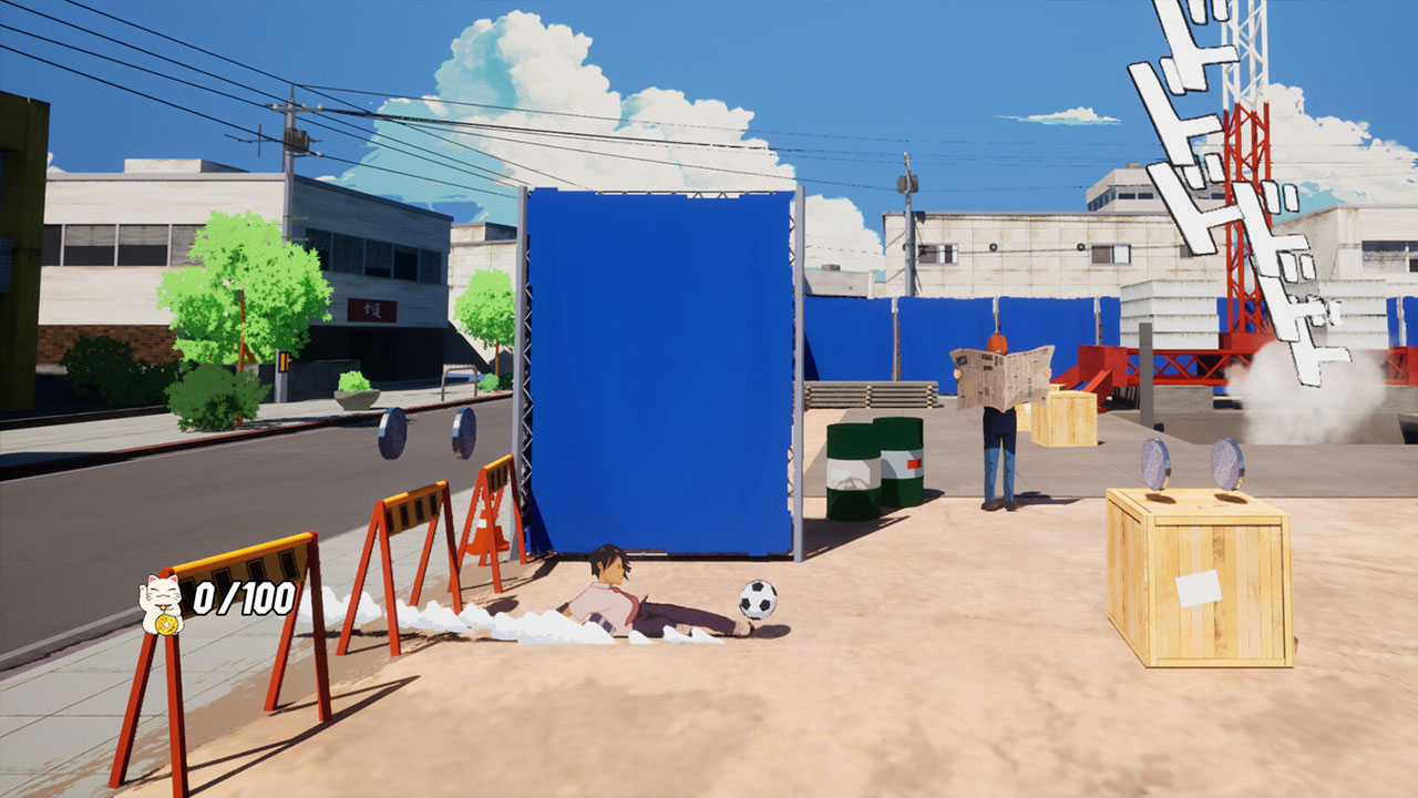 Im Spiel "Kick" müsst ihr mit einem Fußball zur Schule dribbeln Kick-Spiel-Trailer