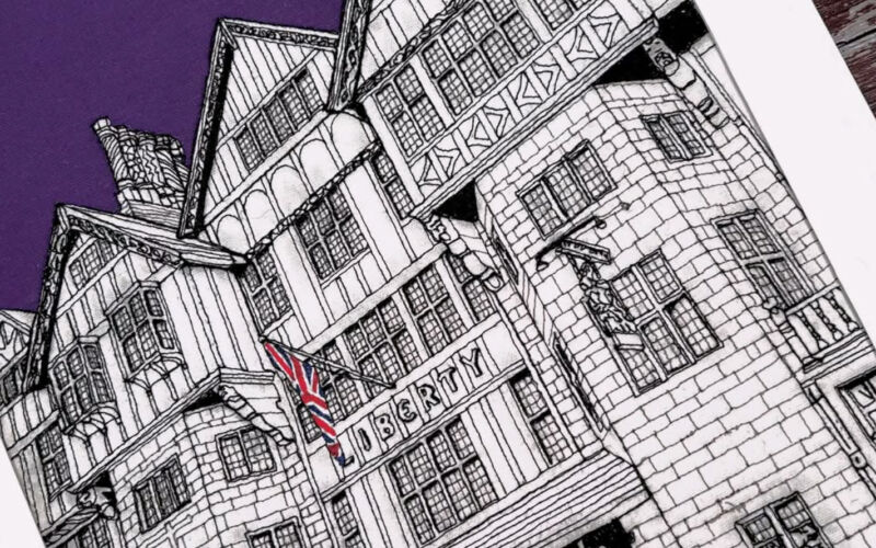 Gestickte Gebäude von Ali Hill