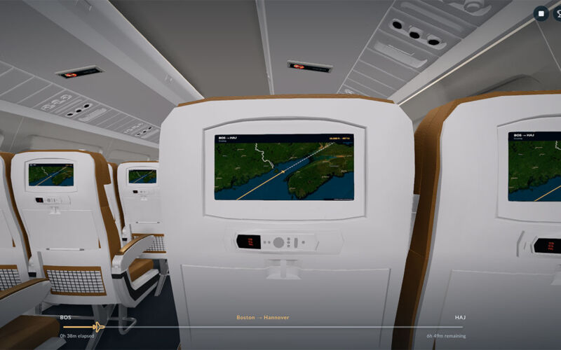Flug-Simulator, aber man ist Passagier