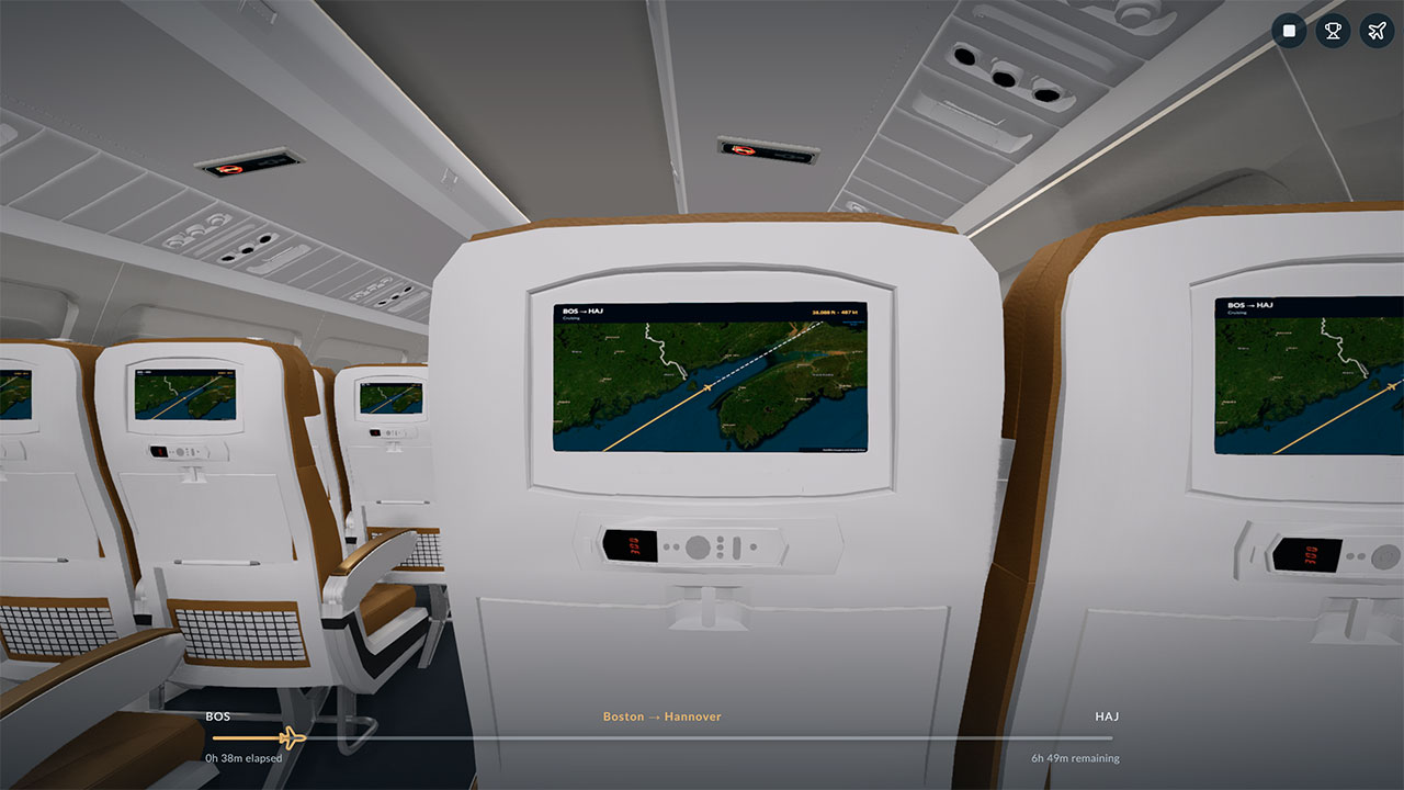 Flug-Simulator, aber man ist Passagier flugsimulator-als-passagier