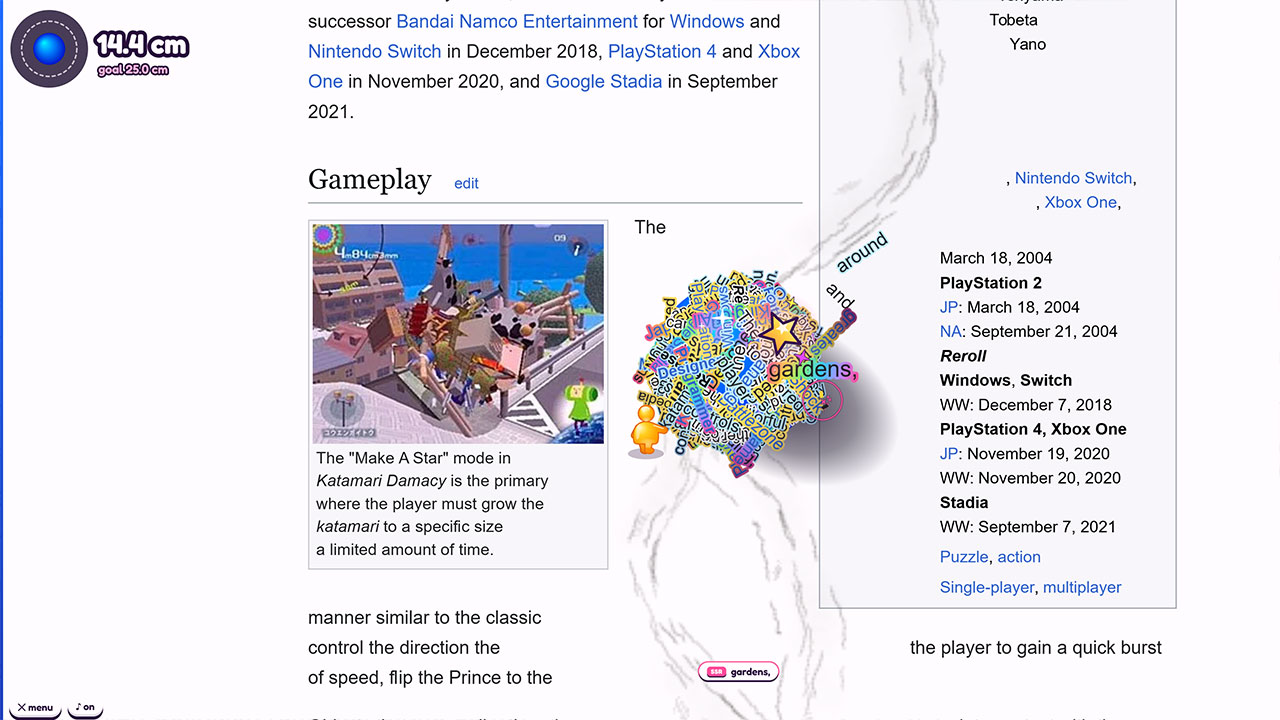 Katamari auf Webseiten spielen Website-Katamari-Weball-01